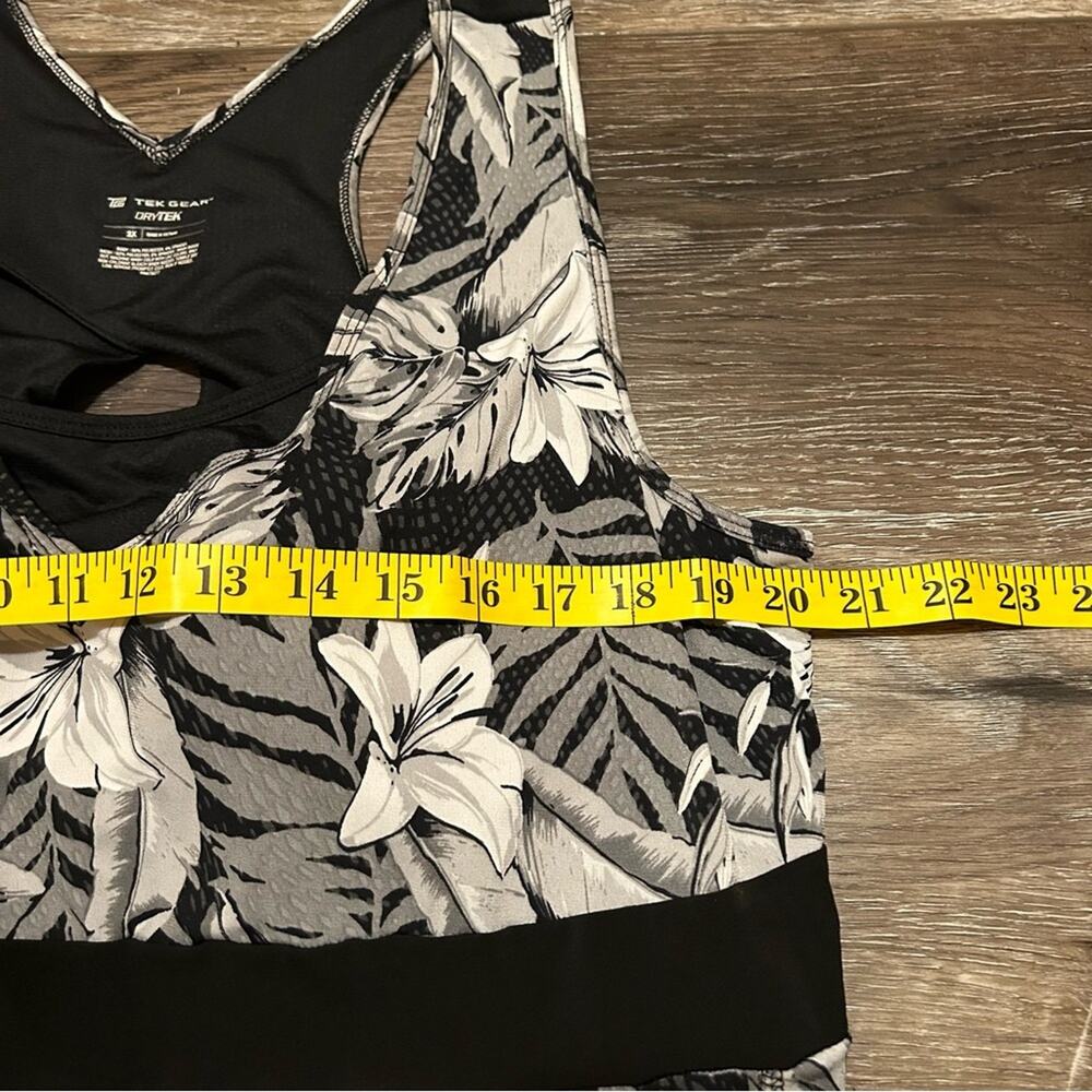 Tek Gear Women’s Athletic Dress Size 2X Black/Gray Built-in Bra Casual Stretchy - Picture 8 of 10